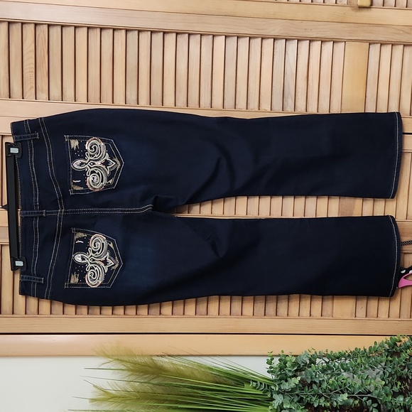 Lane Bryant Dark Wash Blue Jeans Straight Leg - Picture 1 of 11